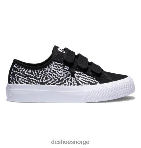 DC Shoes manuell v sko for barn X0FD0534 svart/hvitt trykk