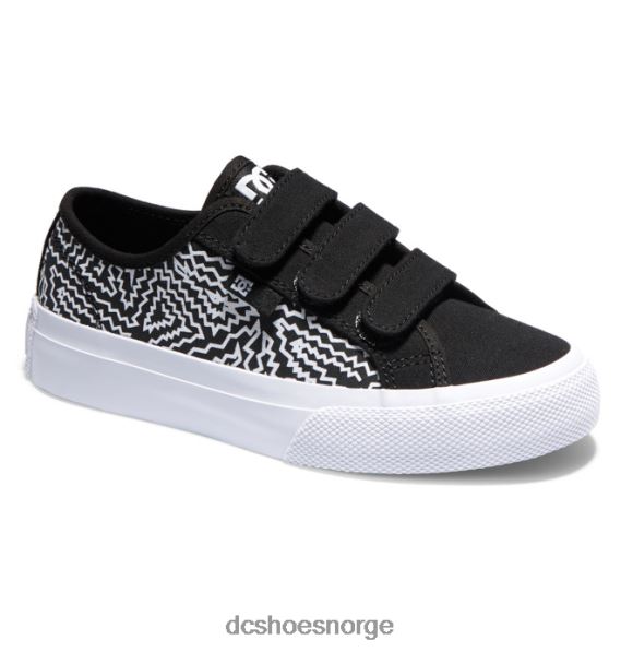 DC Shoes manuell v sko for barn X0FD0534 svart/hvitt trykk