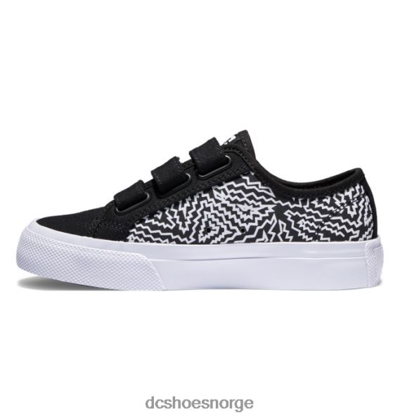DC Shoes manuell v sko for barn X0FD0534 svart/hvitt trykk