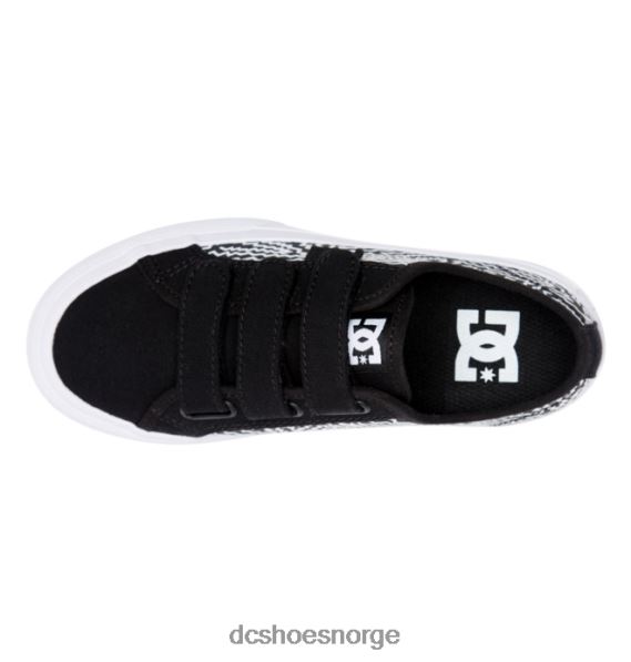 DC Shoes manuell v sko for barn X0FD0534 svart/hvitt trykk