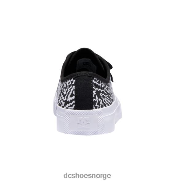 DC Shoes manuell v sko for barn X0FD0534 svart/hvitt trykk