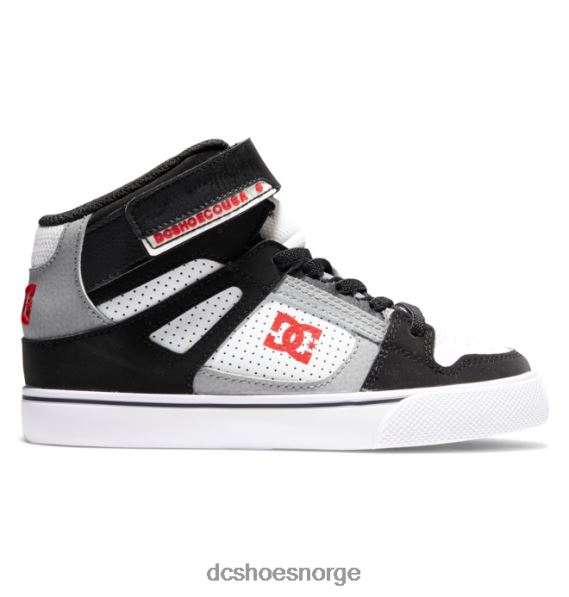 DC Shoes barnesko med høye elastiske blonder X0FD0524 hvit/svart/rød
