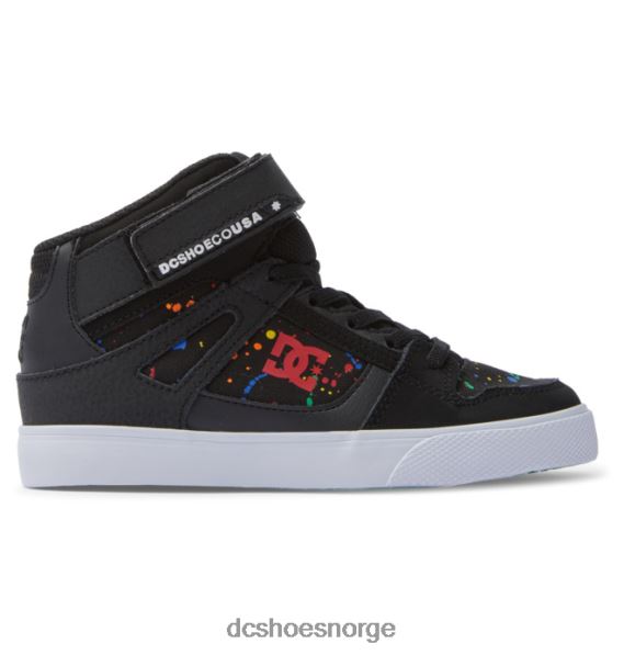 DC Shoes barnesko med høye elastiske blonder X0FD0526 svart/sprut