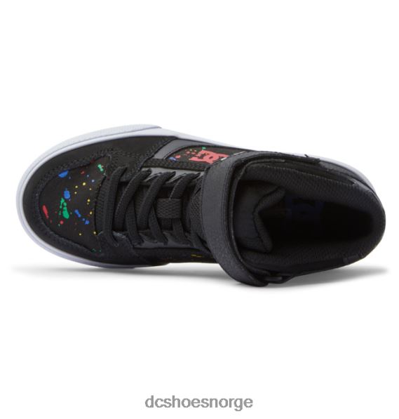 DC Shoes barnesko med høye elastiske blonder X0FD0526 svart/sprut