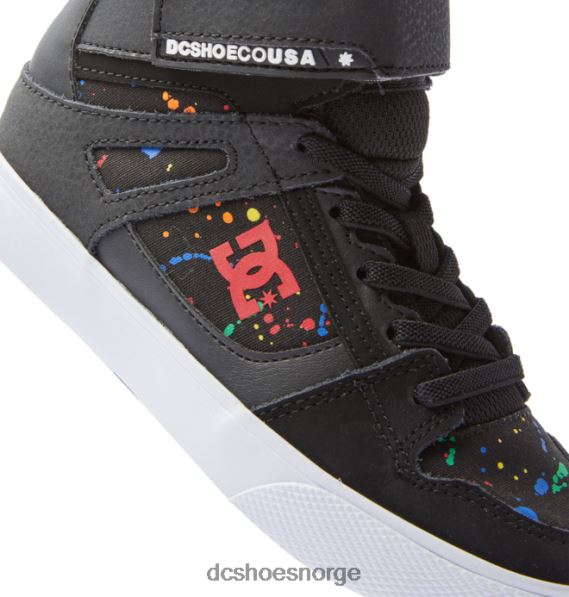 DC Shoes barnesko med høye elastiske blonder X0FD0526 svart/sprut