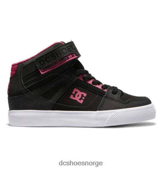 DC Shoes barnesko med høye elastiske blonder X0FD0529 svart/rosa