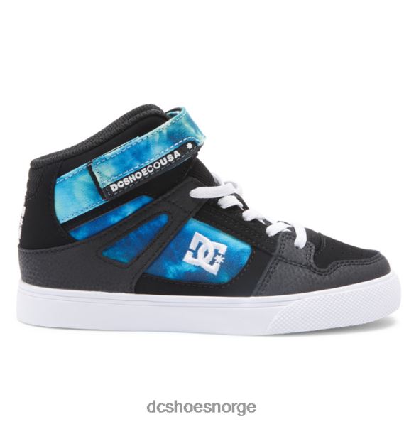 DC Shoes barnesko med høye elastiske blonder X0FD0533 svart/blått/grønt