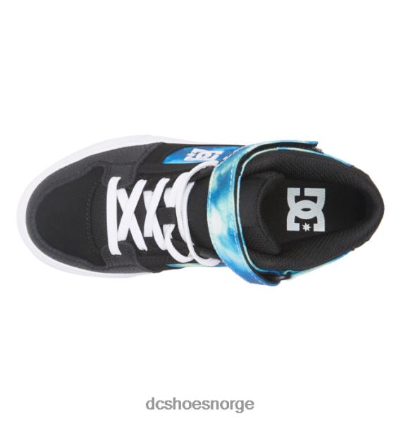 DC Shoes barnesko med høye elastiske blonder X0FD0533 svart/blått/grønt
