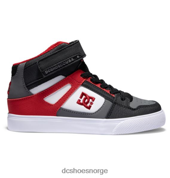 DC Shoes barnesko med høye elastiske blonder X0FD0539 hvit/grå/rød