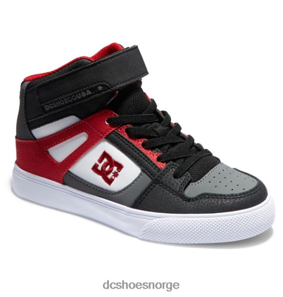 DC Shoes barnesko med høye elastiske blonder X0FD0539 hvit/grå/rød