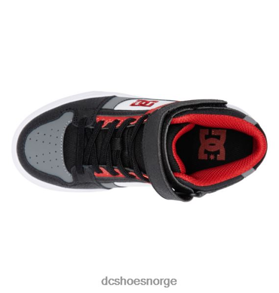 DC Shoes barnesko med høye elastiske blonder X0FD0539 hvit/grå/rød