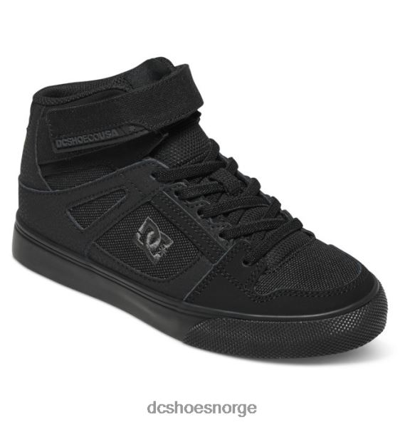 DC Shoes barnesko med høye elastiske blonder X0FD0543 svart