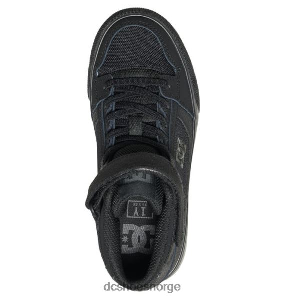 DC Shoes barnesko med høye elastiske blonder X0FD0543 svart