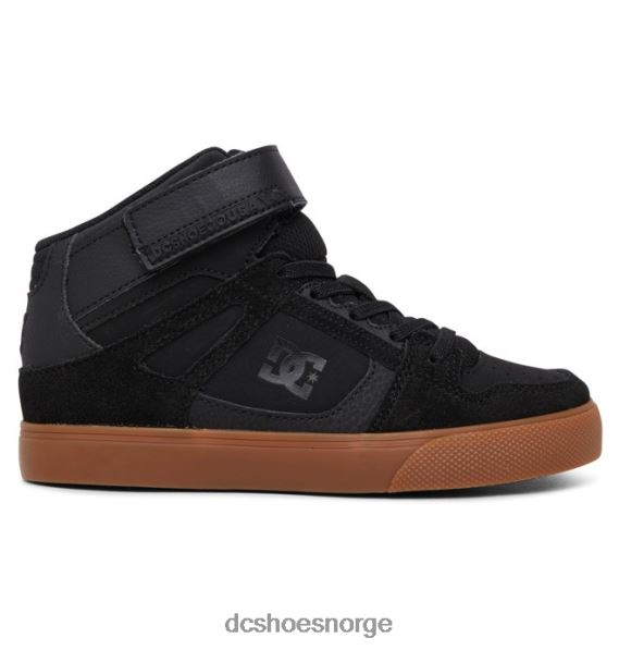 DC Shoes barnesko med høye elastiske blonder X0FD0546 svart/gummi