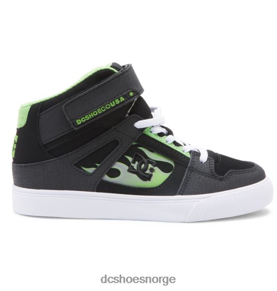 DC Shoes barnesko med høye elastiske blonder X0FD0566 svart/grå