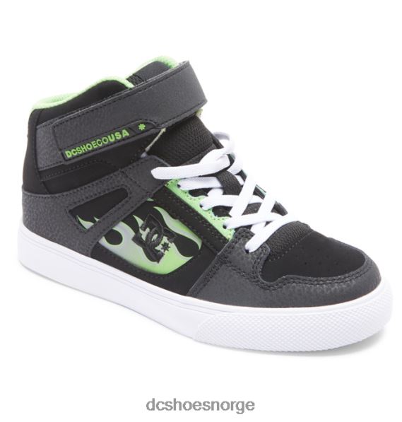 DC Shoes barnesko med høye elastiske blonder X0FD0566 svart/grå