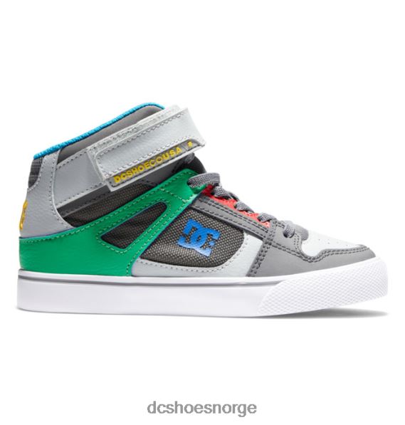 DC Shoes barnesko med høye elastiske blonder X0FD0569 grå/grønn