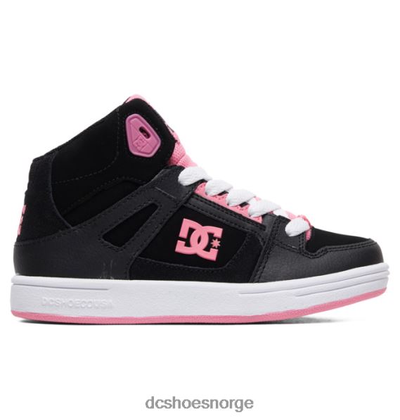 DC Shoes barnesko med høye topper X0FD0541 svart/rosa