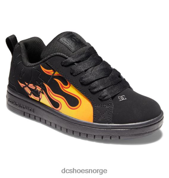 DC Shoes barnas domstol graffik sko X0FD0535 svart/flammer
