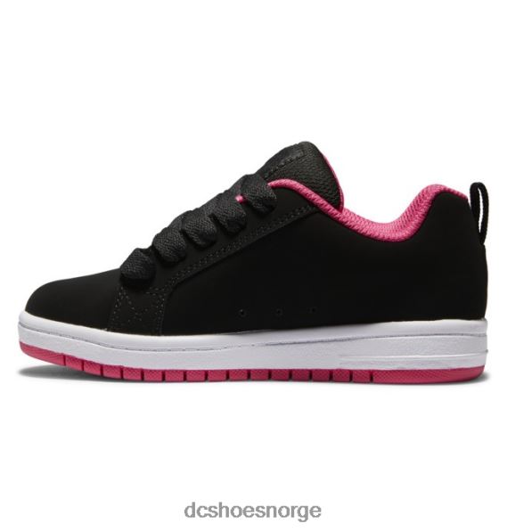 DC Shoes barnas domstol graffik sko X0FD0544 svart/rosa sjablong