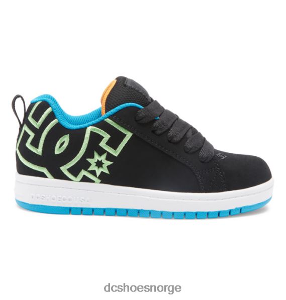 DC Shoes barnas domstol graffik sko X0FD0550 svart/hvit/grønn