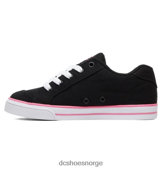 DC Shoes barnesko fra chelsea canvas X0FD0506 svart/rosa