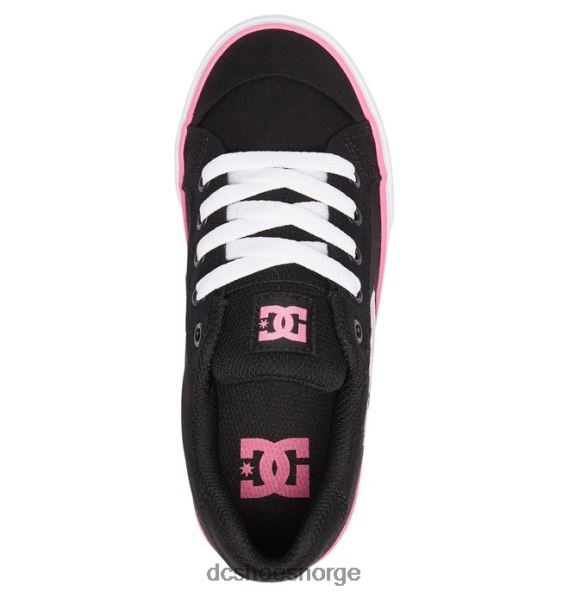 DC Shoes barnesko fra chelsea canvas X0FD0506 svart/rosa
