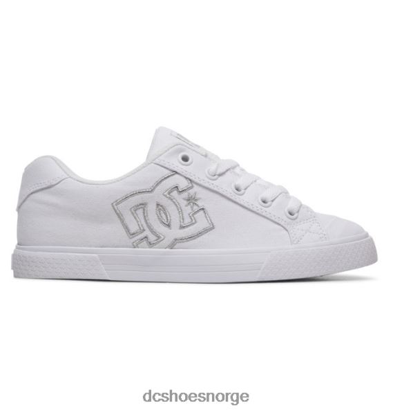 DC Shoes chelsea lerretssko for kvinner X0FD0455 hvit/sølv