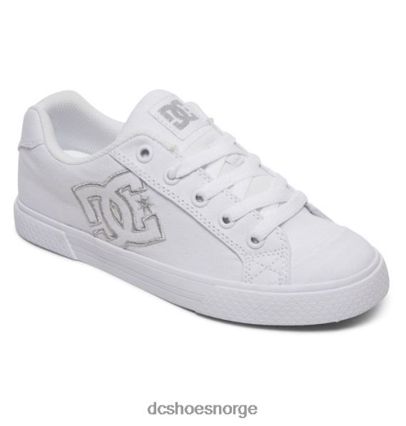 DC Shoes chelsea lerretssko for kvinner X0FD0455 hvit/sølv