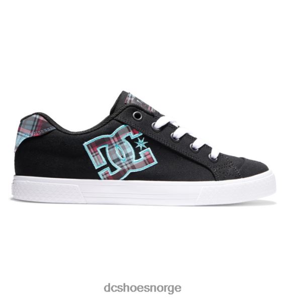 DC Shoes chelsea sko for kvinner X0FD0440 svart/rutet/hvitt