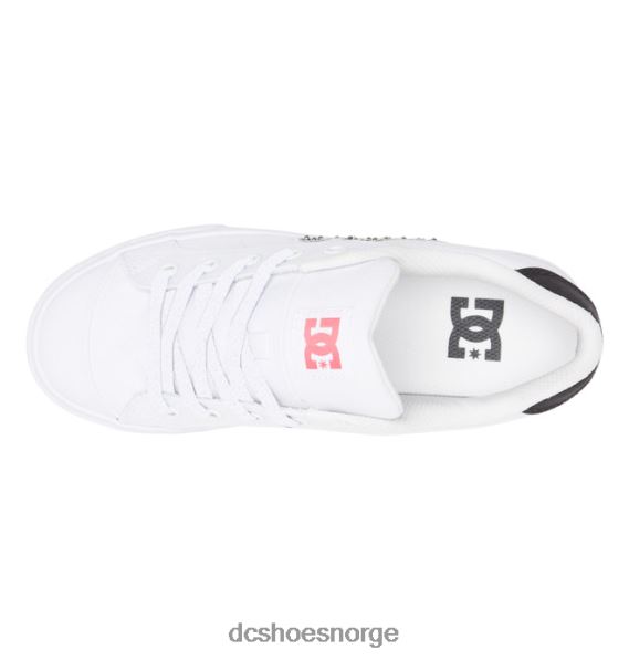 DC Shoes chelsea sko for kvinner X0FD0452 hvit/sebra