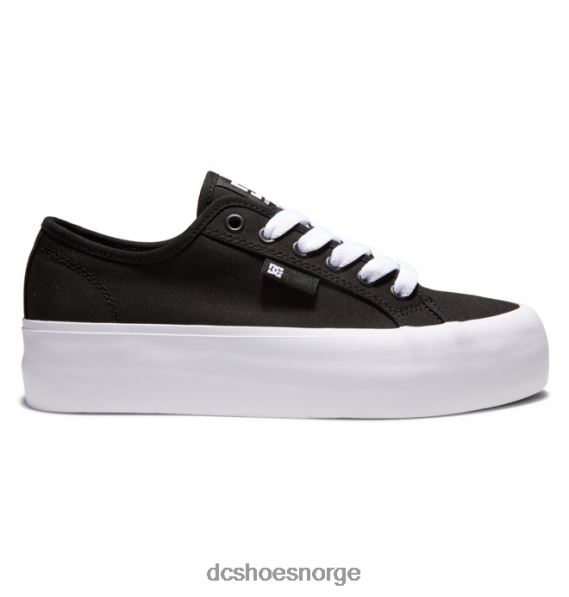 DC Shoes manuell plattform - flatform sko for kvinner X0FD0474 svart hvit