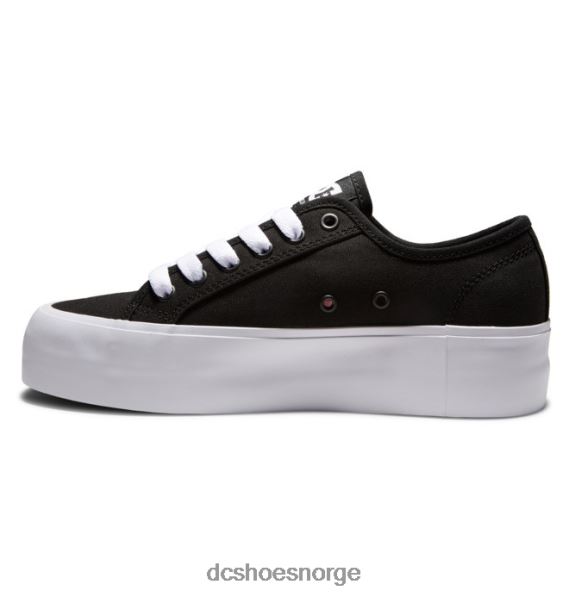 DC Shoes manuell plattform - flatform sko for kvinner X0FD0474 svart hvit