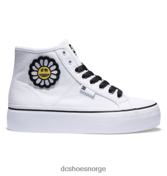 DC Shoes manuelle høyplattformsko for kvinner X0FD0471 hvit/svart/blomst
