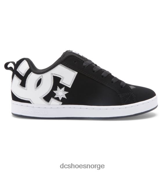 DC Shoes kvinners domstol graffik sko X0FD0438 svart/hvit sjablong