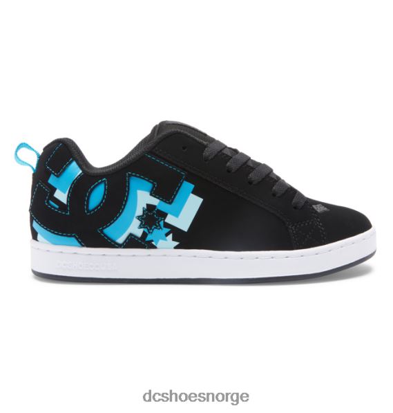 DC Shoes kvinners domstol graffik sko X0FD0447 svart/hawaiisk hav