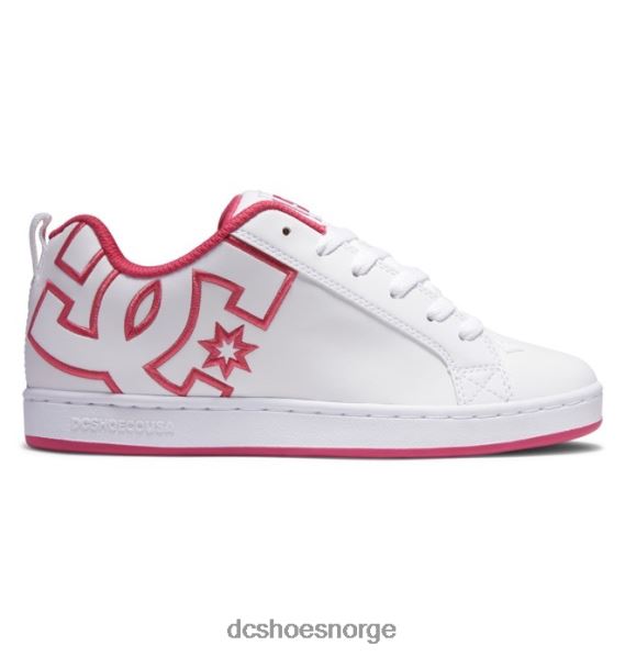 DC Shoes kvinners domstol graffik sko X0FD0459 hvit/sprø rosa