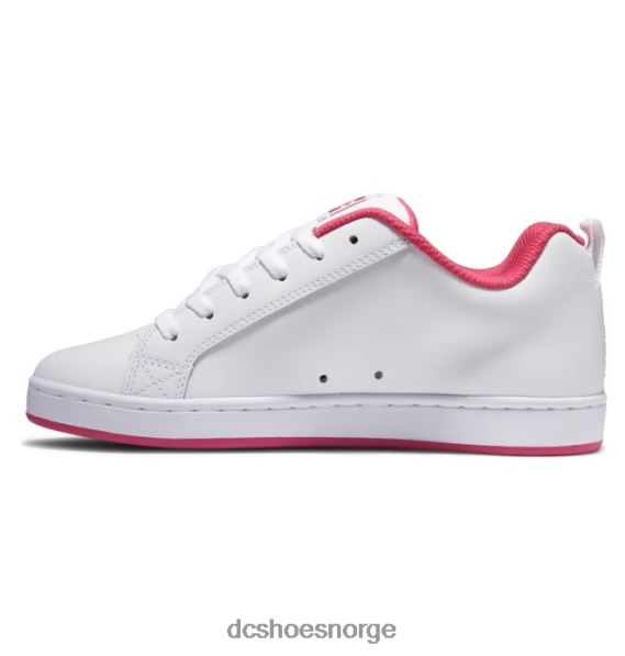 DC Shoes kvinners domstol graffik sko X0FD0459 hvit/sprø rosa