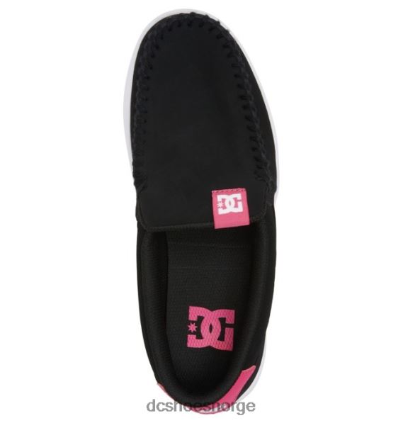 DC Shoes kvinners skurk slip på sko X0FD0432 svart/sprø rosa