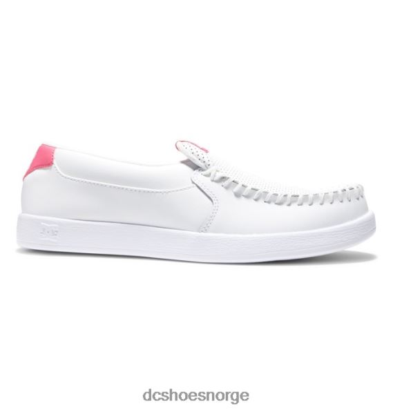 DC Shoes kvinners skurk slip på sko X0FD0436 hvit/rosa