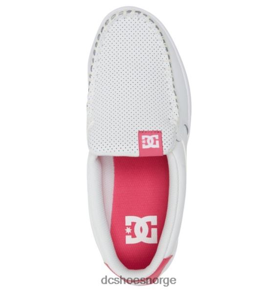 DC Shoes kvinners skurk slip på sko X0FD0436 hvit/rosa