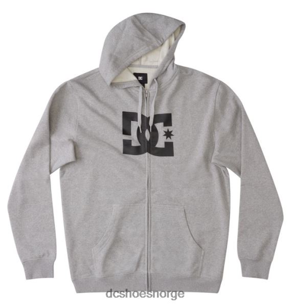 DC Shoes dc star hettegenser med glidelås for menn X0FD0399 gråmelert