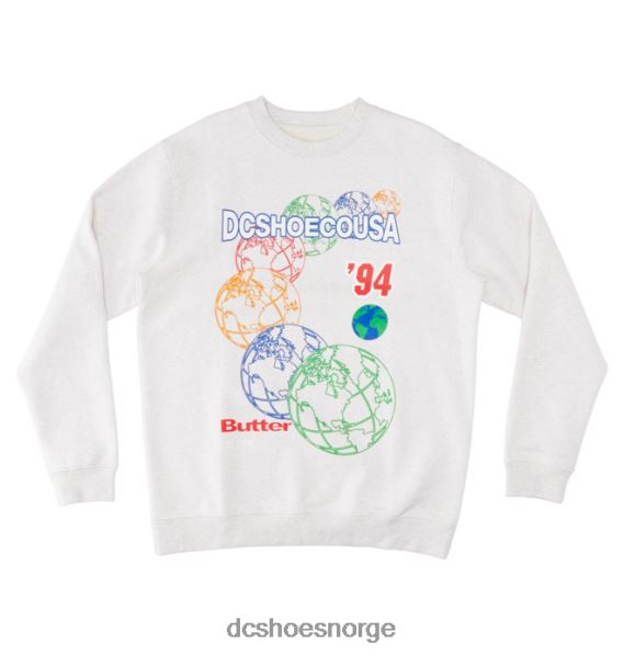 DC Shoes menns smørvarer x dc world sweatshirt med rund hals X0FD0170 snølyng