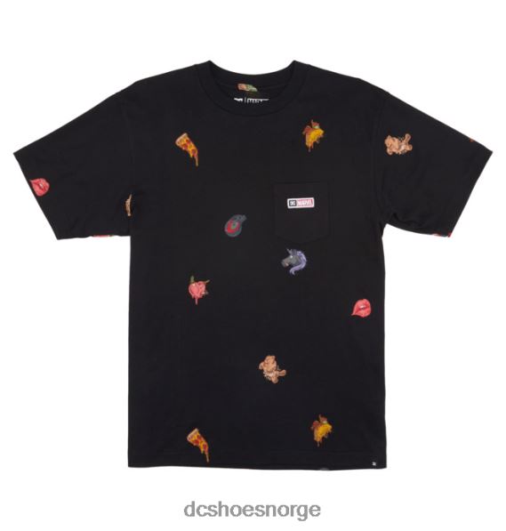 DC Shoes herre marvel deadpool x dc all over pocket t-skjorte X0FD0404 svart