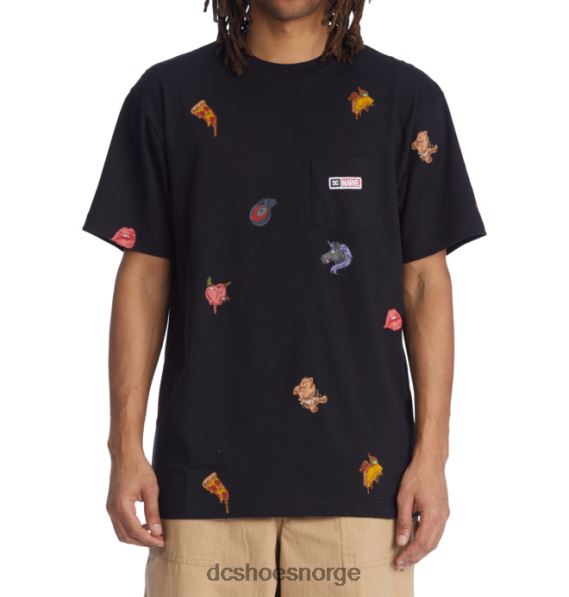 DC Shoes herre marvel deadpool x dc all over pocket t-skjorte X0FD0404 svart