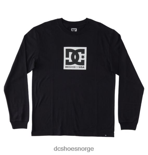 DC Shoes langermet t-skjorte for menn med firkantet stjerne X0FD0416 svart