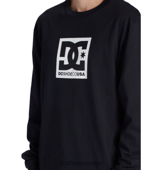 DC Shoes langermet t-skjorte for menn med firkantet stjerne X0FD0416 svart