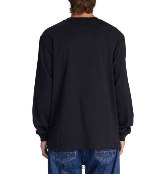 DC Shoes langermet t-skjorte for menn med firkantet stjerne X0FD0416 svart