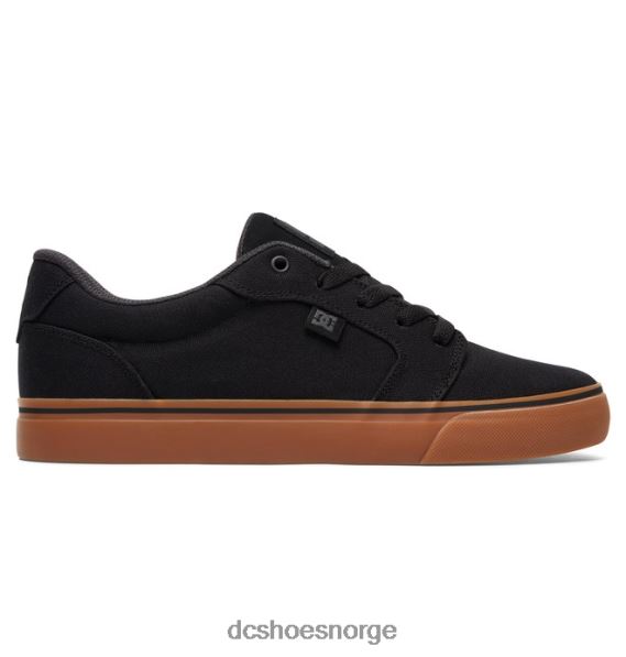 DC Shoes herre ambolt canvas sko X0FD0160 svart/gummi