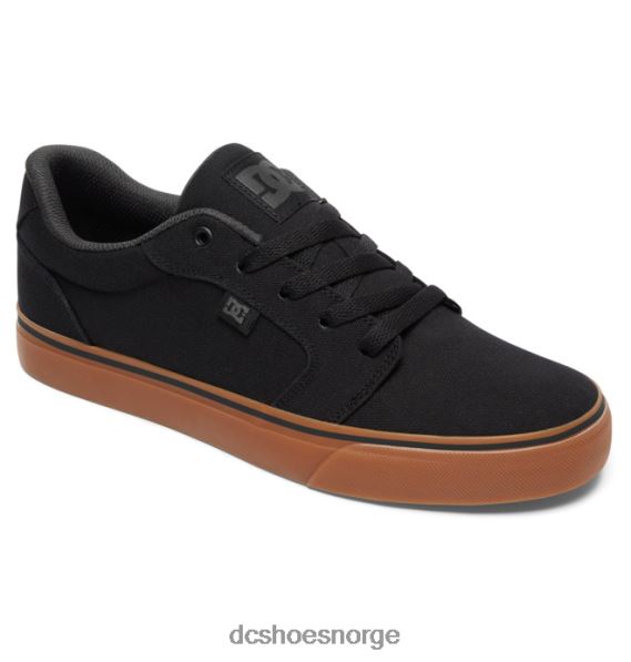 DC Shoes herre ambolt canvas sko X0FD0160 svart/gummi